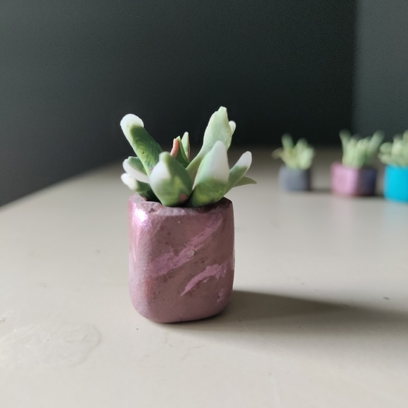 Other - 4 Clay mini potted planters